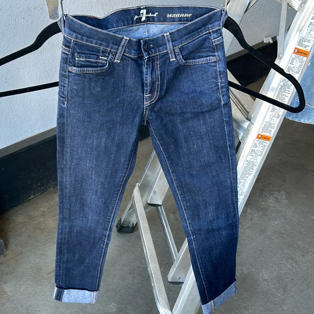 7 For All Mankind Size 24 Blue Jeans